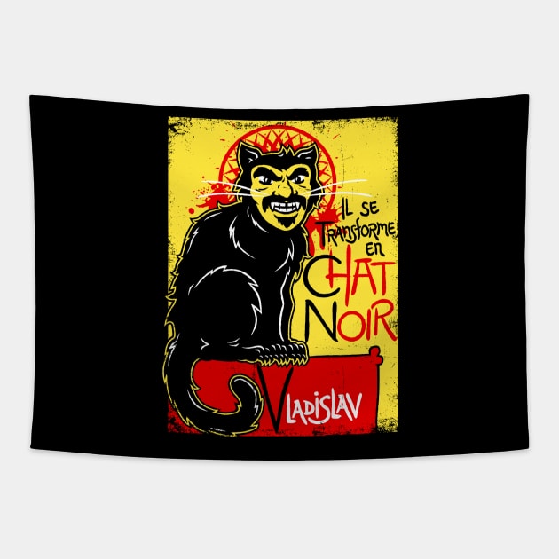 Vlad's Chat Noir Tapestry by blairjcampbell