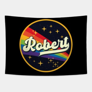 Robert // Rainbow In Space Vintage Style Tapestry