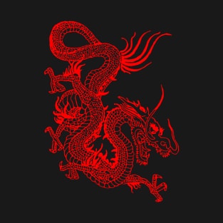 Red Chinese Dragon Beast T-Shirt