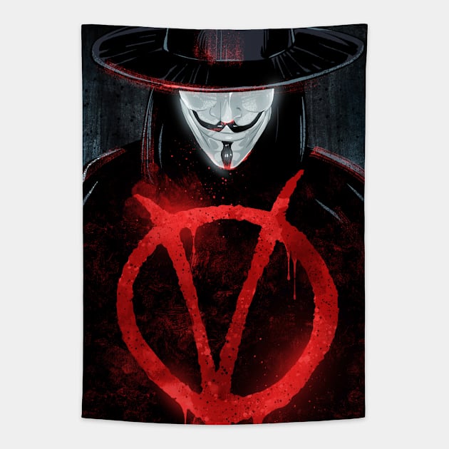 V For Vendetta Tapestry by nabakumov