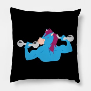 Dumbbells Unicorn Muscles Gym Fitness Pillow