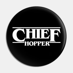 Chief Hopper white Pin