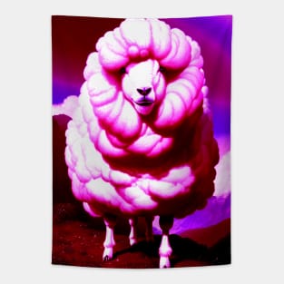 Fluffy Pink Sheep Tapestry