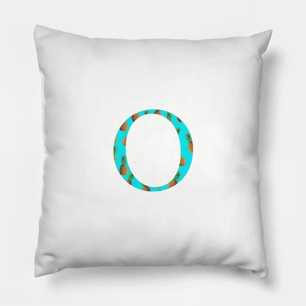 Omicron Pineapple Letter Pillow by AdventureFinder