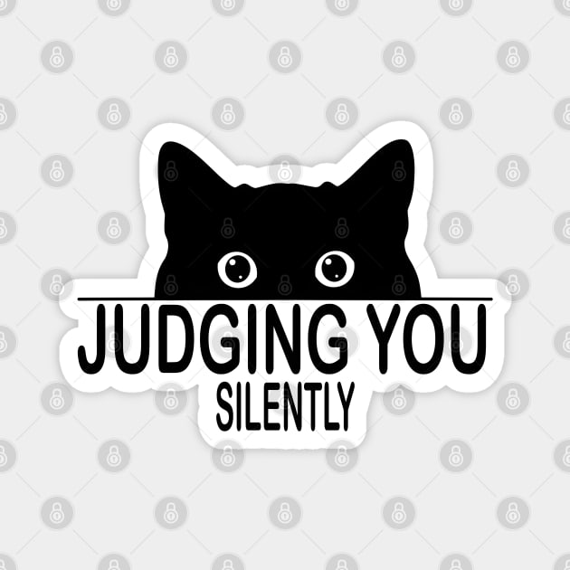 Silent Cat Judgment Magnet by MakerMind8.2