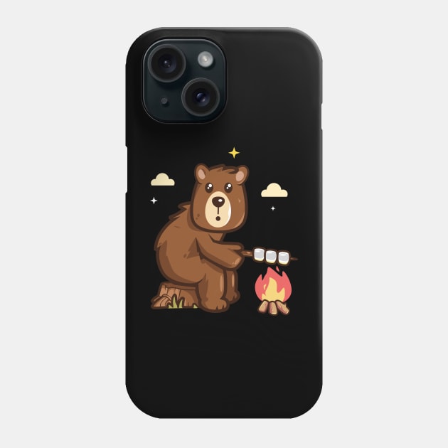 Toasting marshmallows (on dark colors) Phone Case by Messy Nessie