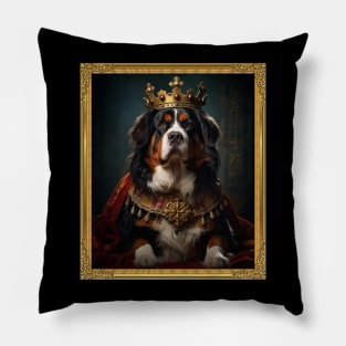 Stalwart Bernese Mountain Dog - Medieval Swiss King (Framed) Pillow