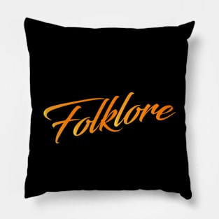 Folklour with gradient color Pillow