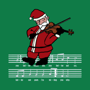 Swinging Santa - Violin T-Shirt