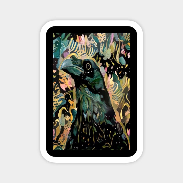 Colorful Corvids 3 Magnet by On Dragon Wings Studios