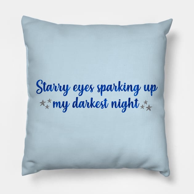 Starry Eyes Sparking Up My Darkest Night Taylor Swift Pillow by Mint-Rose