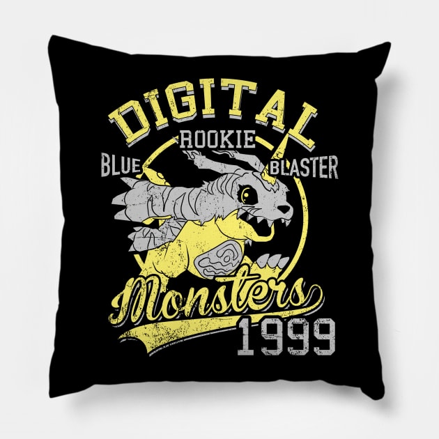 Blue Blaster Pillow by absolemstudio