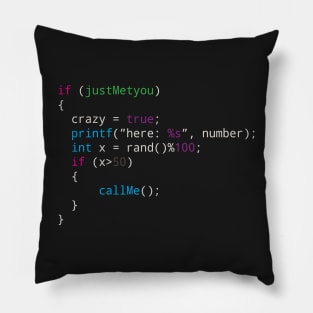 Programmer Dating source code for your number Pillow