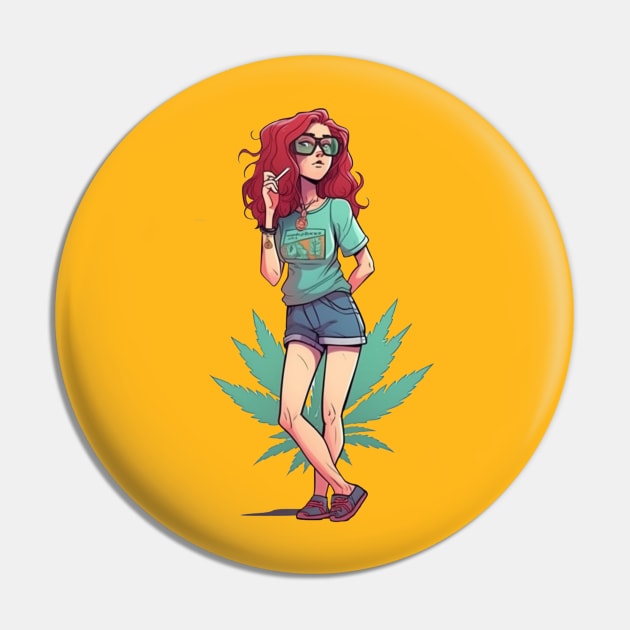 Canna Girl Pin by FrogandFog