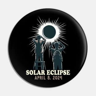 Total Solar Eclipse April 8 2024 Teacher Student Matching Pin