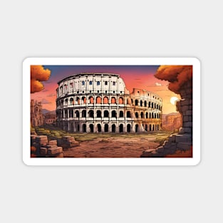 Coliseum at Rome at sunset Magnet