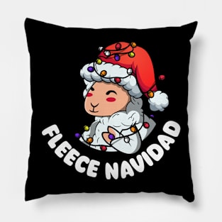 Fleece Navidad Funny Christmas (on dark colors) Pillow