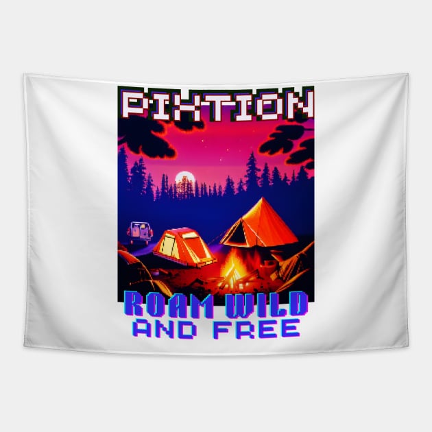 outdoor and adventure "roam wild and free" Tapestry by pixtion