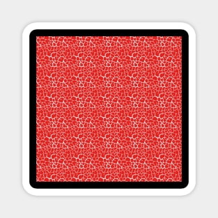 Elephant Print Skin Pattern Red Magnet