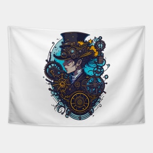 Steampunk woman portrait Tapestry