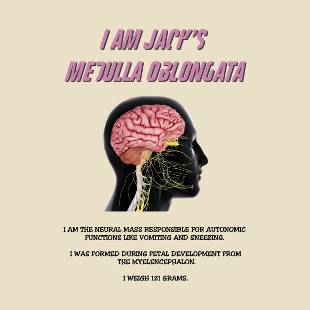 I Am Jack's Medulla Oblongata (Black Text) by rubernek