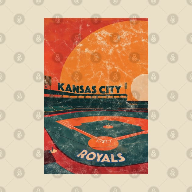 Midcentury Kansas City Royals Stadium by Rad Love