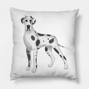 Harlequin Great Dane Dog Pillow