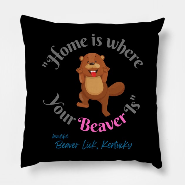 Beaver Lick, Kentucky Pillow by SeaWeed Borne