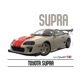 Supra Time Attack White Stripe T-Shirt