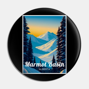 Marmot Basin Alberta Canada Ski Pin