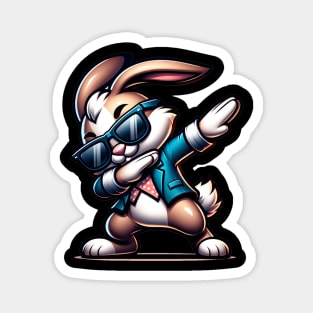 Dabbing Easter Bunny Magnet