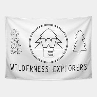 Wilderness Explorers Badge Minimalistic Art for Adventurers Tapestry