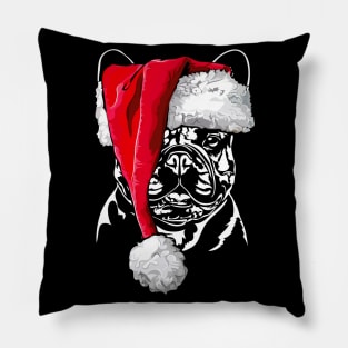 Funny French Bulldog Santa Christmas dog mom Pillow