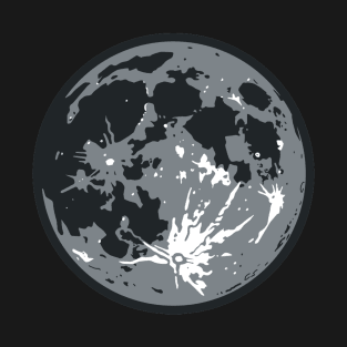 Moon illustration by turboPISTOLA T-Shirt