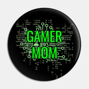 GAMER MOM Digital Green circuit Pin