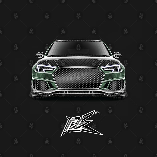 audi rs4 green by naquash