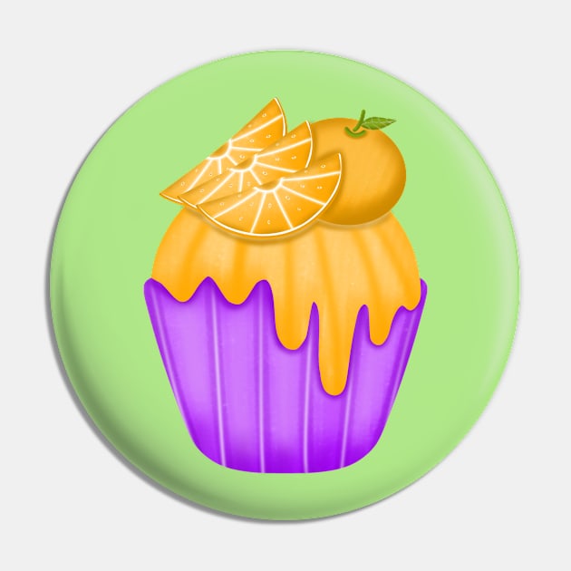 Cute orange cupcake 🧁. Pin by Onanong art design shop.