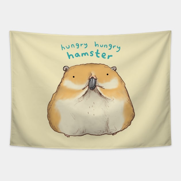 Hungry Hungry Hamster Tapestry by Sophie Corrigan