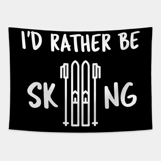 I'd Rather be Skiing Tapestry by Mint Tee