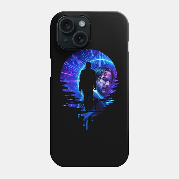 John Wick Neon Style Phone Case by Ubold