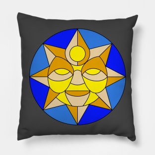 Sun of Abundance (neon yellow) Pillow