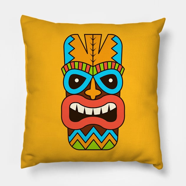 Traditional Masks Pillow by CorwnsLabs