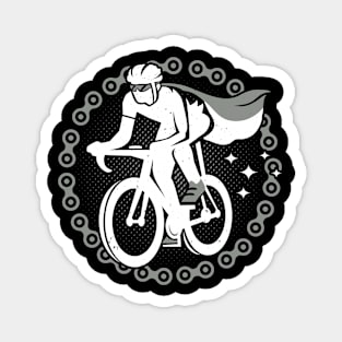 Cyclist Superhero Bicycle Cycling Biker Magnet