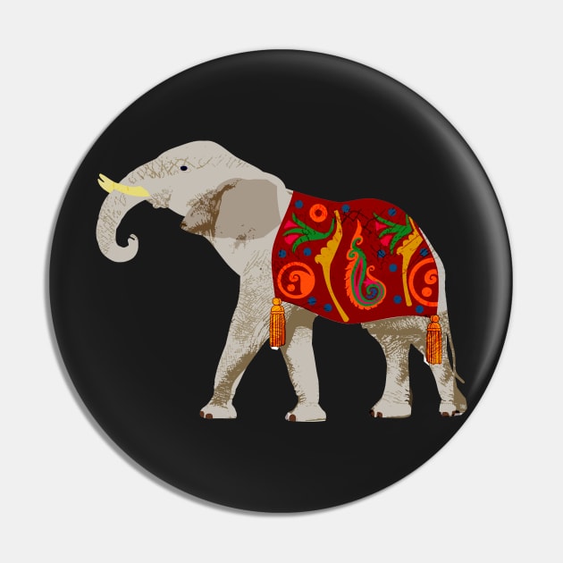 Elephant Pin by evisionarts