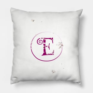 Monogram fairy flowers, letter E Pillow