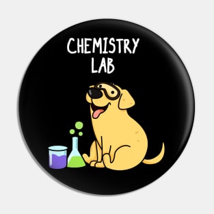 Chemistry Lab Funny Labrador Dog Pun Pin