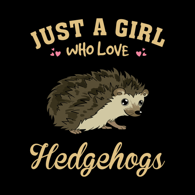 Just A Girl Who Loves Hedgehog Dreams, Tee Talk Triumph for Nature Devotees by Kleurplaten kind