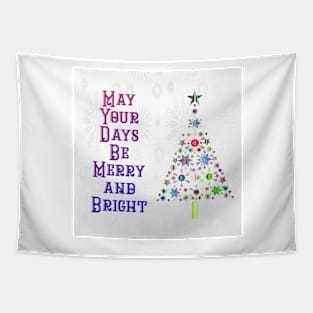 Christmas Tree Bright and Colorful Unique Design Tapestry