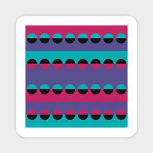 Half Circles & Stripes Pattern Magnet