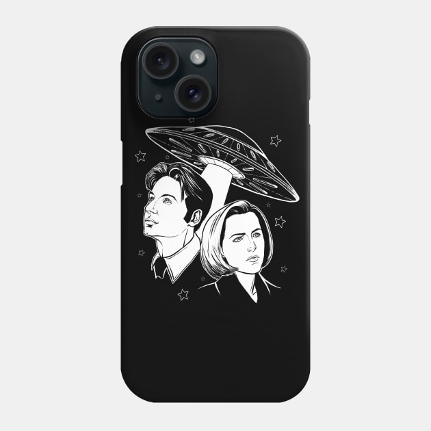 Mulder and Scully Phone Case by jleonardart